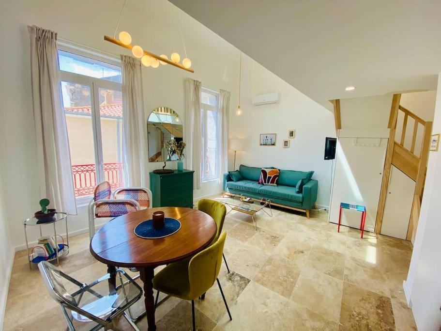 "Le Refuge" Duplex Quartier Haut, Climatise 塞特港 外观 照片